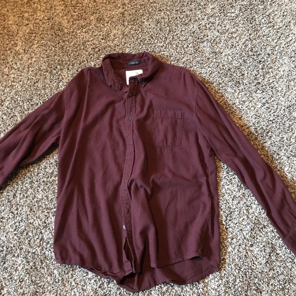 St Johns Bay Maroon flannel